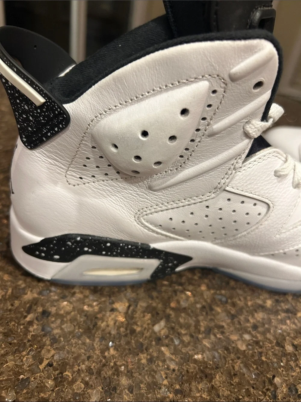 Men Jordan 6 Oreo White and Black High-Top Basketball Sneakers